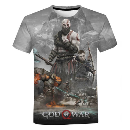 2023 Hot Game God of War 3D Printed T-shirt Men Women Summer Fashion Casual Oversized Streetwear T Shirt Cool Tops Tees