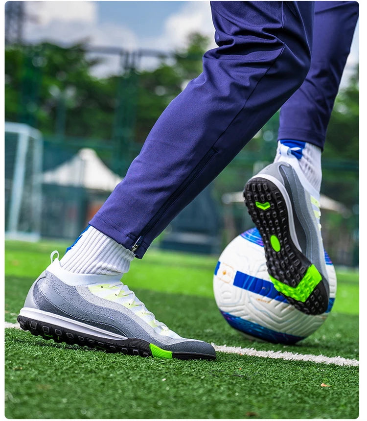 Men Professional Soccer Shoes FG/TF Football Boots Cleats Breathable Non-Slip Training Sneakers for Outdoor Grass Turf  Footwear