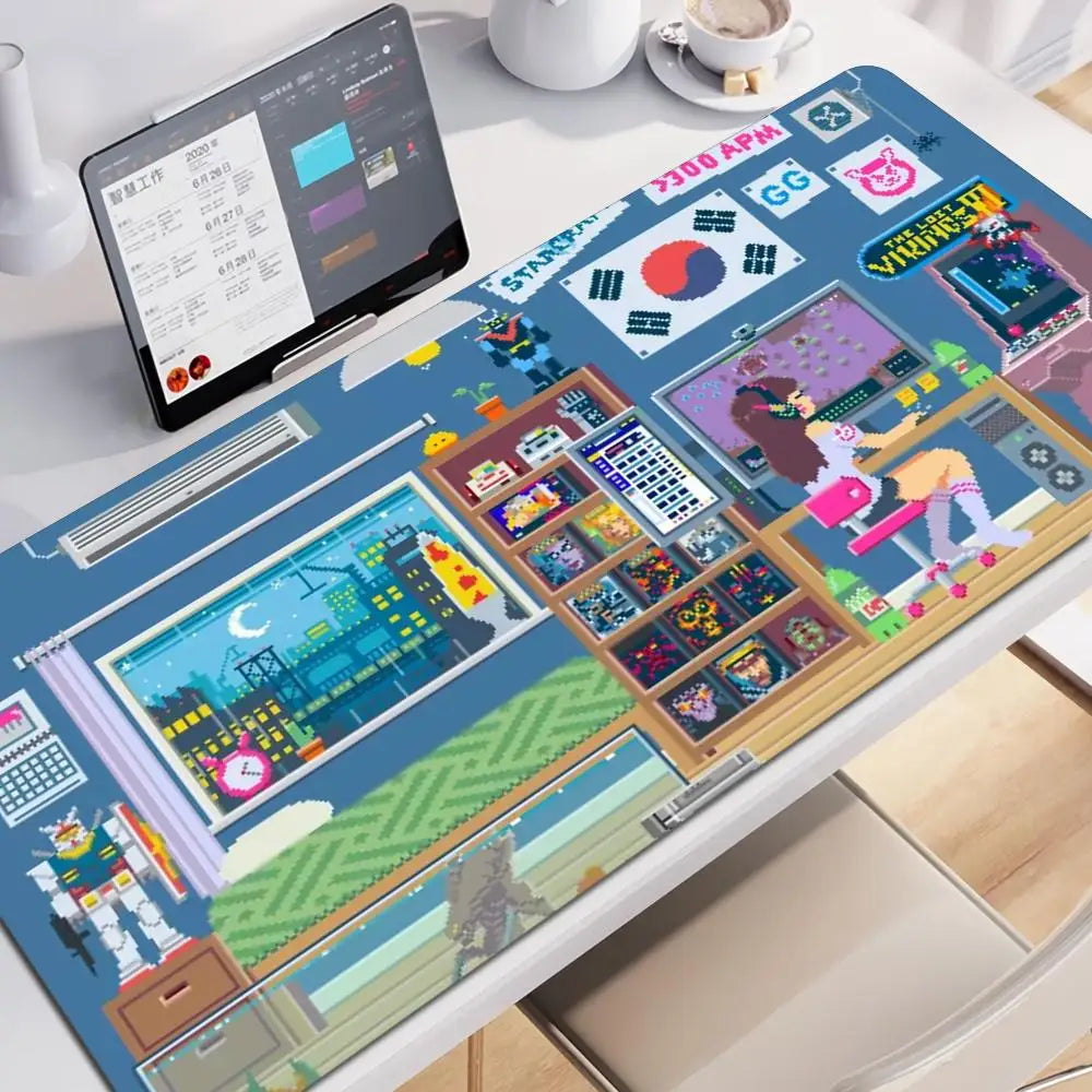 Duża podkładka pod mysz Anime Gaming Girl Overwatch 900x400, gumowa, miękka mata na biurko do laptopa i biura, pod klawiaturę komputerową, nadruk HD, XXL