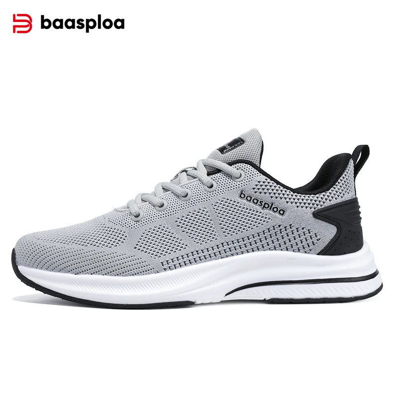Baasploa løbesko til mænd – mærke, designer, mesh, casual sneakers, letvægts, snøresko, nye herresko til udendørs sport og tennis