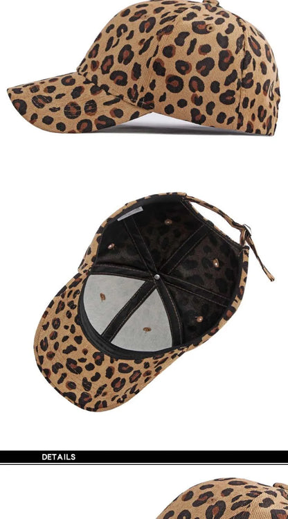 Wholesale NewFashion Spring Summer Unisex Leopard Print Baseball Caps Spring Autumn Outdoor Adjustable Casual Hats Sunscreen Hat