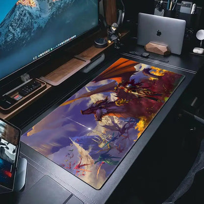 World Of Warcraft Game XXL Large Mouse pad Large Keyboard Desk Mat Gaming Mouse Pad Lock Edge Non-slip Table pad Mat HYBXAXC
