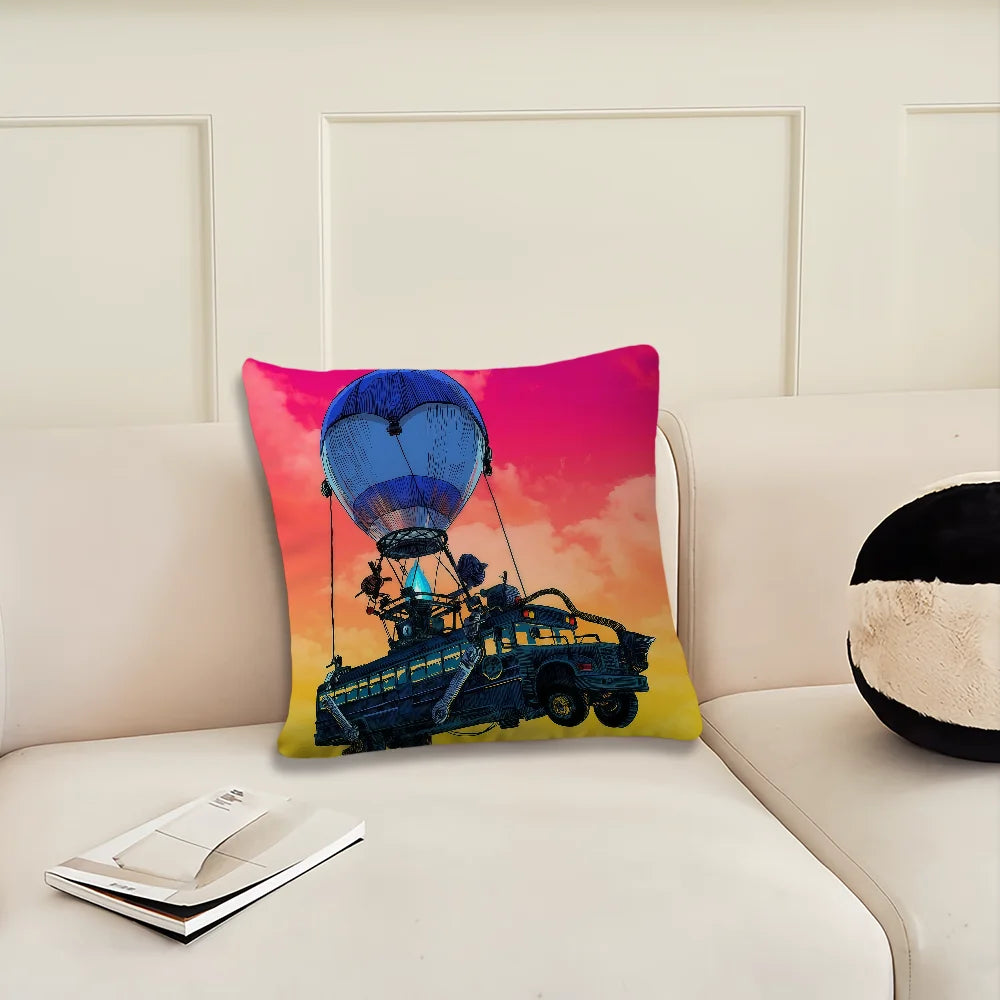 Game F-Fortnite Kissenbezug, dekorativer Kissenbezug für Zimmer, Zuhause, Sofa, Wohnzimmer, Büro und Auto, nordische Schlichtheit