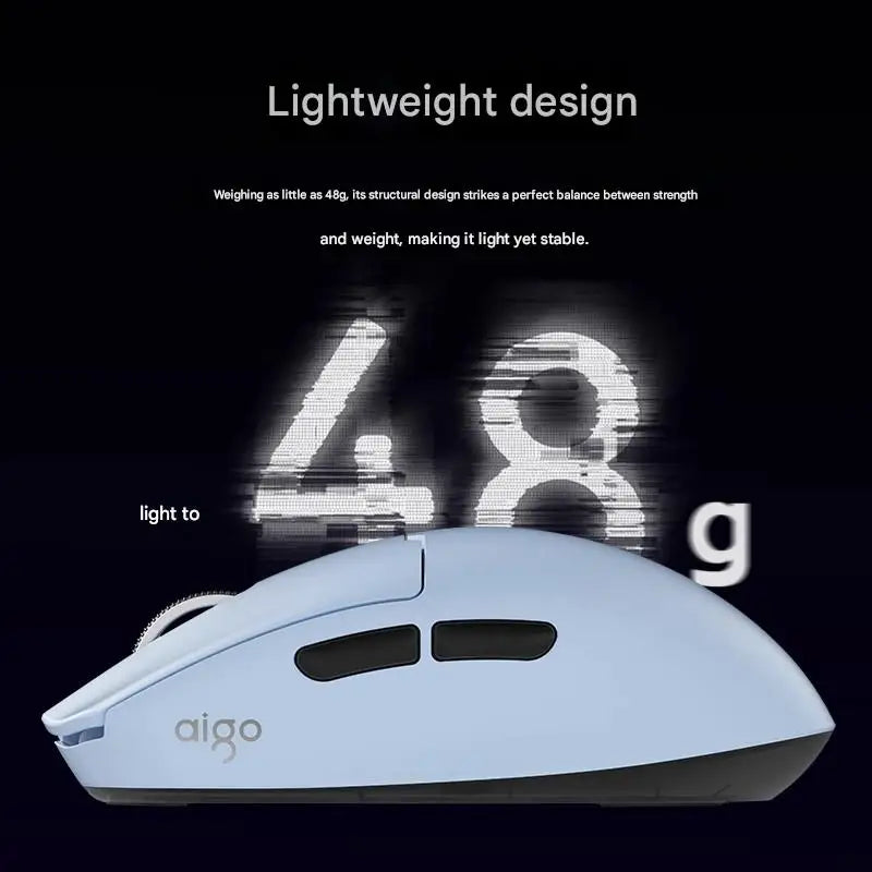 Aigo GM80 PLUS PRO trådløs Bluetooth-mus PAW3311/PAW3395 letvægts 1000HZ kablet gaming- og e-sportsmus med tre tilstande – gave