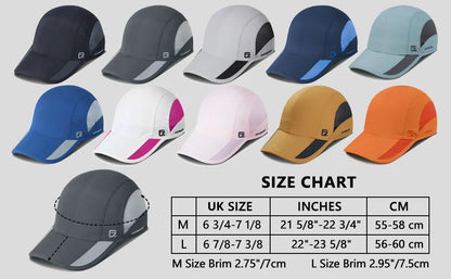 【GADIEMKENSD】 Unstructured Quick Dry Sports Cap Summer Sun Hat for Unisex UV Protection  Baseball Caps M37