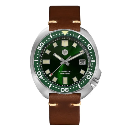 San Martin Turtle Men Diver Watch 44mm NH35 Automatic Mechanical Wristwatch Sapphire Waterproof 200m Luminous Relojes SN0047