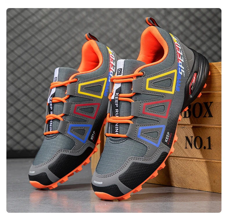 Men Cycling Shoes Outdoor Mountain Cross-Country Cycling Shoes Men Non-Slip Wear-Resistant Cycling Training Shoes Hiking Shoes