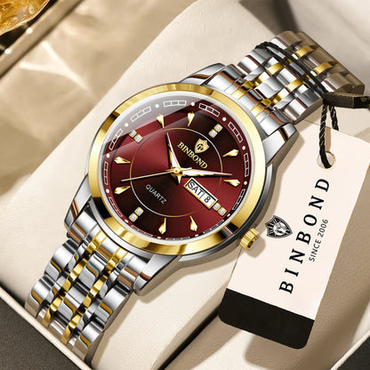 Genuine BINBOND luxury quartz watches for women – Water-resistant and luminous model – Gift idea (gift box included)