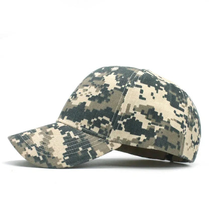 Casquettes de baseball camouflage pour homme, casquette tactique anti-UV, ajustable, style militaire, camouflage, airsoft, chasse, camping, randonnée, pêche