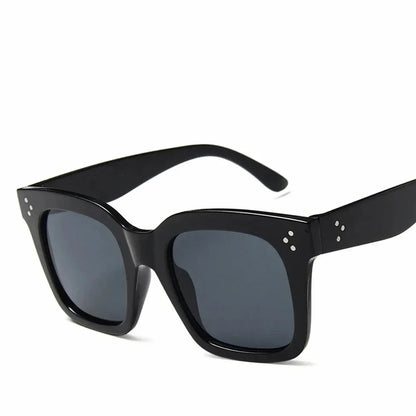 Női napszemüveg, lapos felső keret, Lunette Femme, női luxusmárkás napszemüveg, női szegecses napszemüveg, UV400