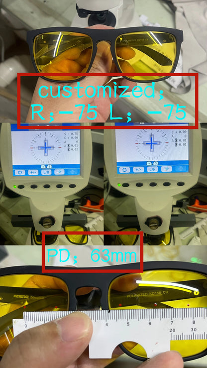 Outdoor Sport Square Myopia Lens Prescription Sunglasses Men Polarized Driving Anti-Glare Myopes Lunettes 0 -0.5 -0.75 Hoz -6.0