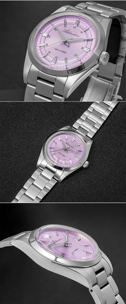 ADDIESDIVE – Luxury analogue men’s watch, VH31 quartz movement, domed crystal, water-resistant to 10 bar, BGW9 luminescent coating, steel case – Customisable model AD2515
