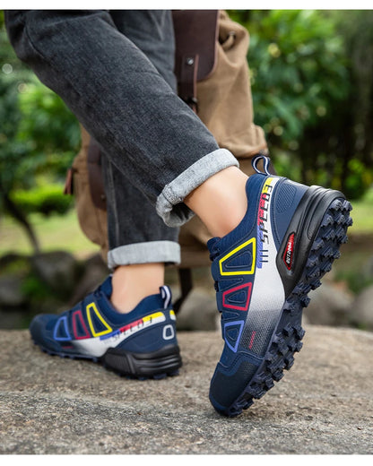 Men Cycling Shoes Outdoor Mountain Cross-Country Cycling Shoes Men Non-Slip Wear-Resistant Cycling Training Shoes Hiking Shoes