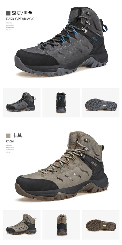 HUMTTO Buty trekkingowe męskie wodoodporne buty myśliwskie taktyczne pustynne buty bojowe za kostkę do trekkingu dla mężczyzn i kobiet ciepłe skórzane sneakersy