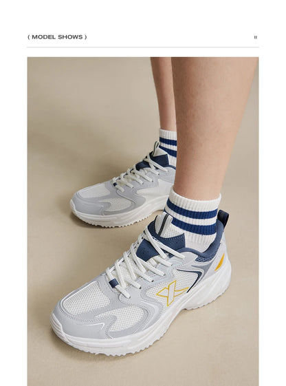 Zapatillas casuales Xtep para hombre, calzado deportivo de verano resistente, con cordones, antideslizante y resistente al desgaste para exteriores 876219320026
