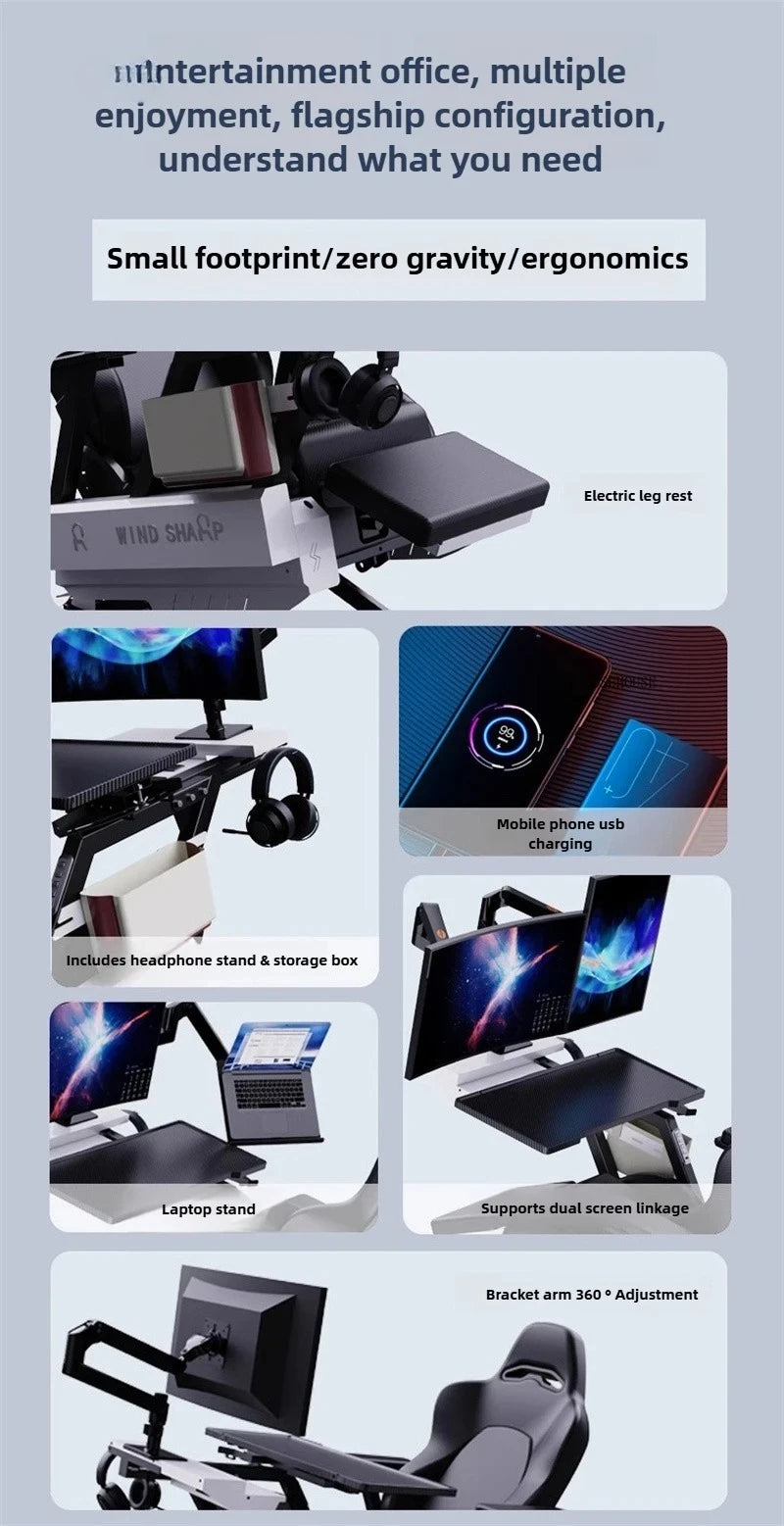 Ergonomic Gaming Chair PC Computer Racing Style Cockpit Lazy Multifunctional Long Sitting Office Home Gamer Furniture 2026