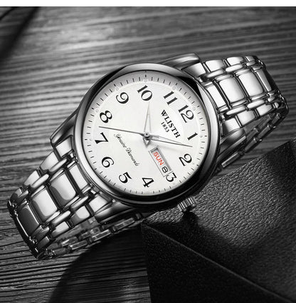Orologio di lusso da donna, orologio al quarzo, orologio da polso digitale, impermeabile, con calendario e display illuminato; stile alla moda e professionale, adatto anche agli uomini.