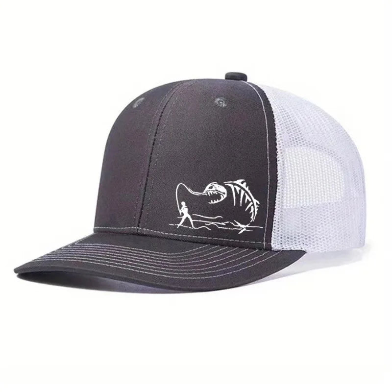 1PC New Fashion Richardson Micro Curved Trucker Cap Fishing PrintedSummer Mesh Breathable Baseball Caps Outdoor Gorras Hombre