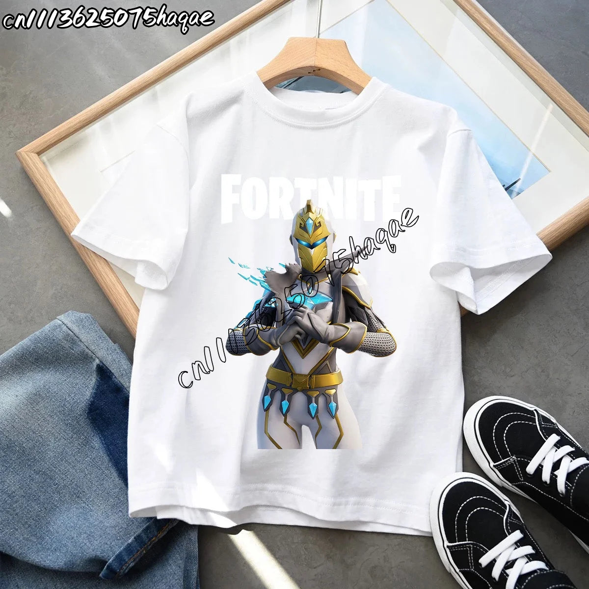 Neue Fortnite-Sommer-T-Shirts für Kinder, Cartoon-Figur-Grafik-T-Shirt, lässige Sport-Kurzarmtops für Jungen