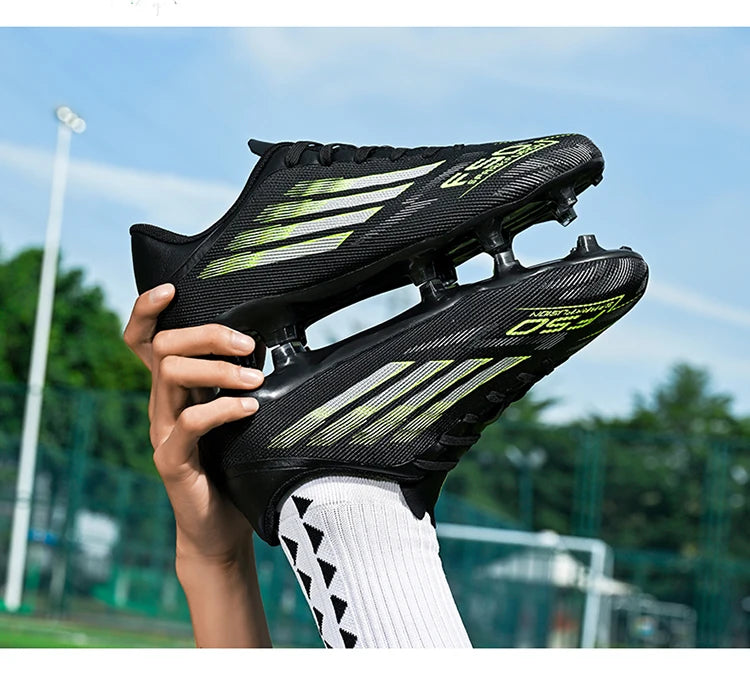 Chaussures de football pour hommes, crampons de football pas chers, chaussures de terrain AG/TF antidérapantes, chaussures de football d'entraînement en plein air pour débutants.