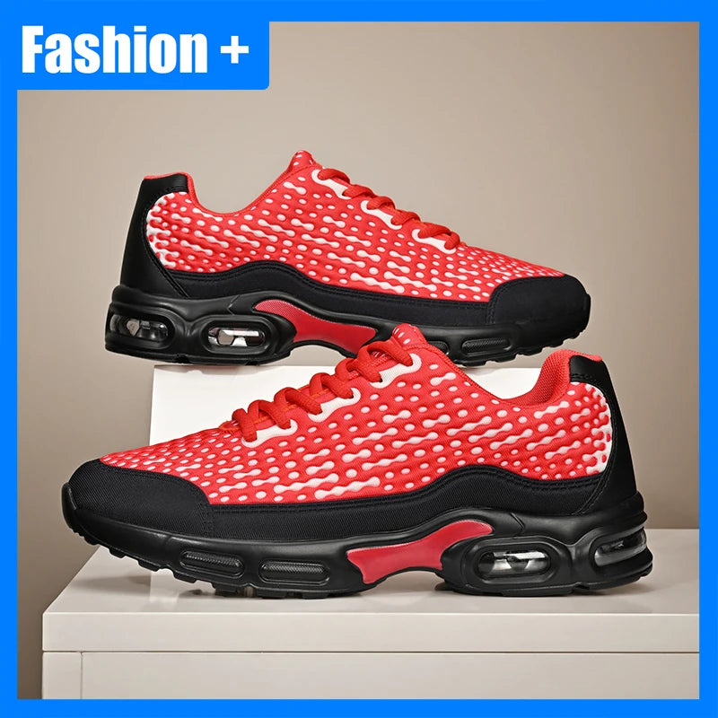 Men's Sports Shoes Lightweight Rebound Soft Sole Fashionable Mesh Breathable Youth Outdoor Running Fitness Training Shoes for Men
