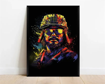 Pop Neon Video Game Character Poster Gamepad Headphones Football Basketball Canvas Print Wall Art Decor Gaming Room Decoration