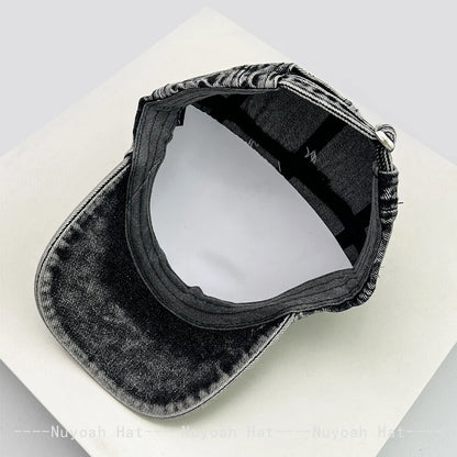 New Men Women Personal Embroidered Wing Double-edged Blade Baseball Hats Sunshade Distress Versatile Street Peaked Caps Fashion