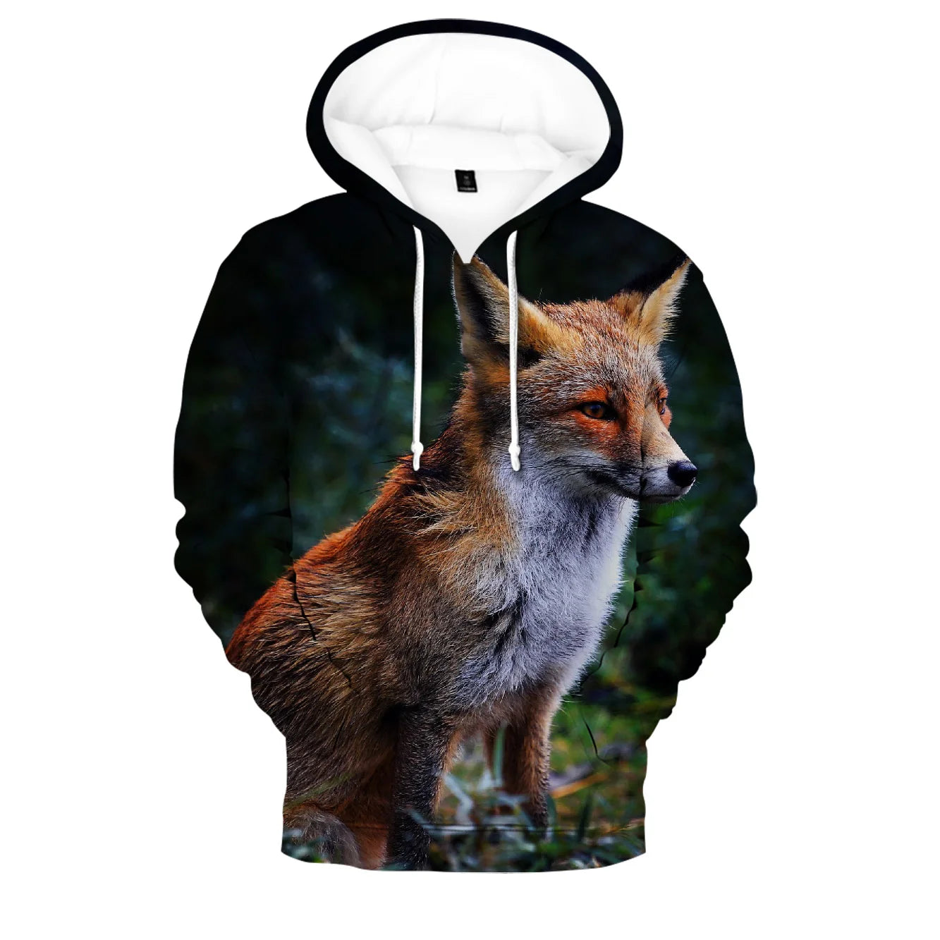 Popularne bluzy z kapturem i bluzy Hip Hop Novelty z wygodnym nowym nadrukiem 3D Fox, dla mężczyzn/kobiet, dorosłych/dzieci, casualowe bluzy wkładane przez głowę