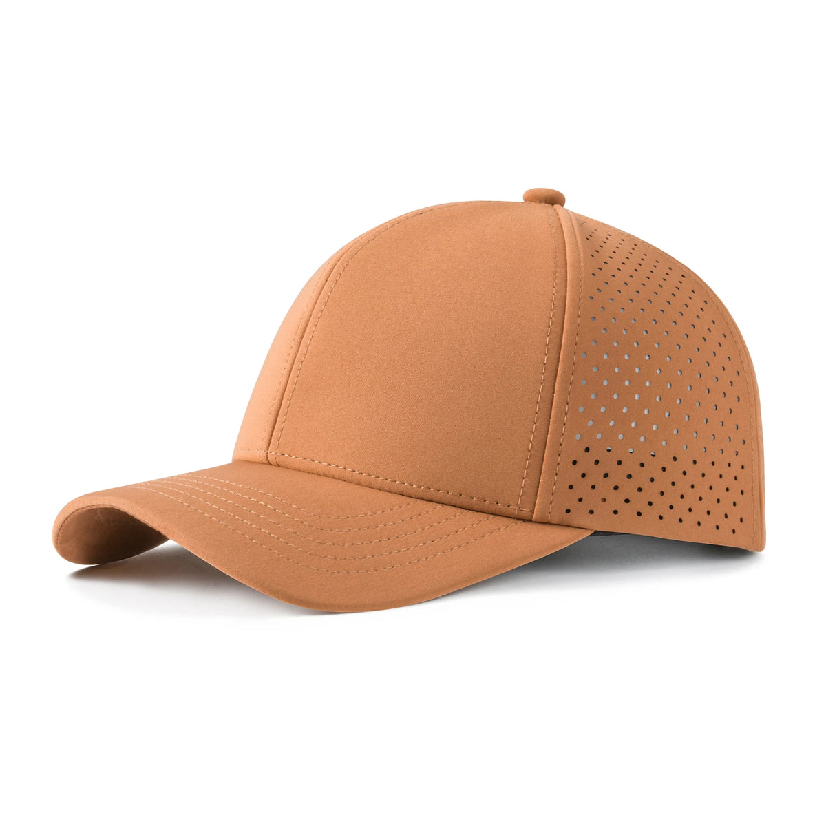VOBOOM Șapcă de baseball pentru bărbați, cu uscare rapidă, din plasă tăiată cu laser, cu bor curbat, tip snapback, pentru alergare în aer liber și călătorii, negru