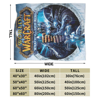 WOW World of Warcraft Arthas Retro Game Soft Blankets Travel Plush Throw Blanket Pattern Bedroom Flannel Bedspread Sofa Cover
