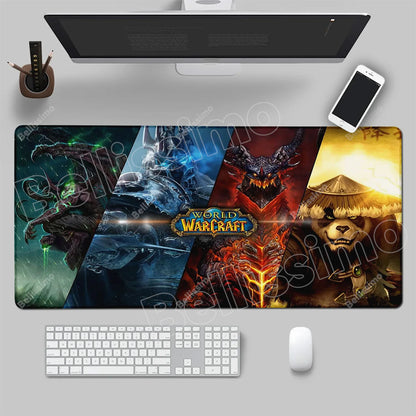 World Of Warcraft 90x40 Large Gaming Mouse Pad Game Desk Play Pad for Csgo Natural Rubber Mat Grande Gamer Xxl Computer Mousepad