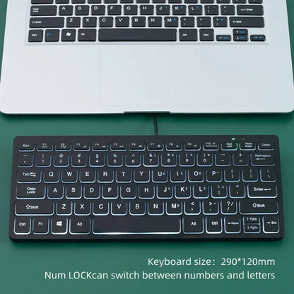 APAYADO K1000 kabelgebundene Mini-Tastatur – kompaktes, tragbares Design, Plug-and-Play, ideal für Laptops/Computer, spritzwassergeschützt
