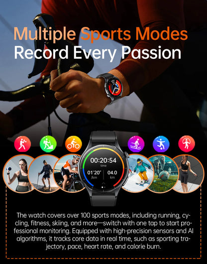 2025 Health Smartwatch for Xiaomi & Huawei ECG + PPG, Blood Pressure, SpO2, Body Analysis, Bluetooth Calling & NFC
