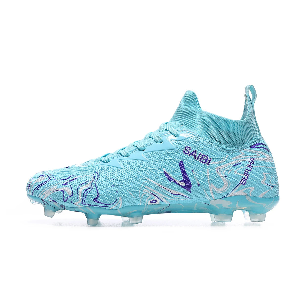 Chaussures de football montantes 2026 avec crampons FG longs et crampons TF, adaptées aux hommes et aux femmes, respirantes et antidérapantes