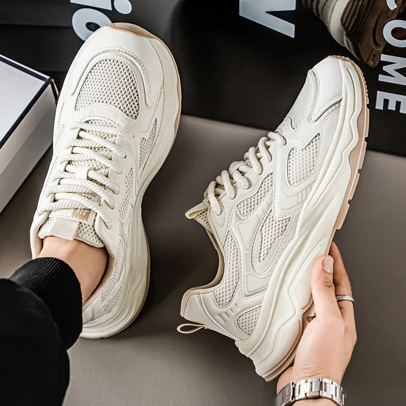 Men's speed casual sneakers spring summer soft-sole anti-slip breathable outdoor running shoes fashion Youth Joker sports shoes