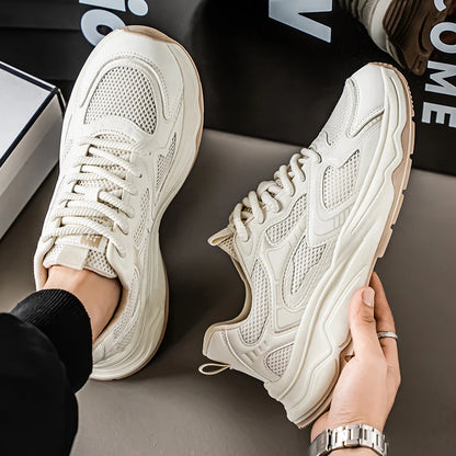 Men's speed casual sneakers spring summer soft-sole anti-slip breathable outdoor running shoes fashion Youth Joker sports shoes