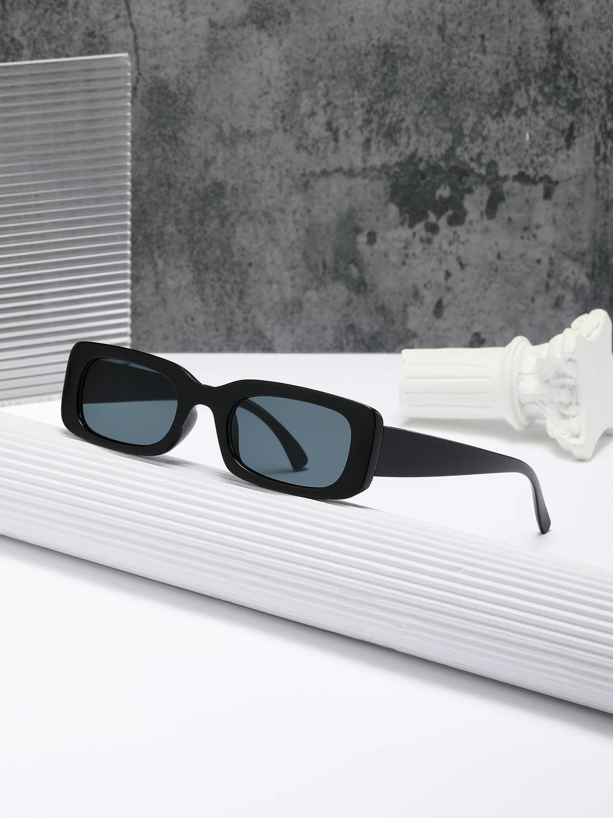 Fekete négyzet alakú napszemüveg férfiaknak, téglalap alakú, kicsi, retro stílusú, fekete lencsés, vezetéshez és horgászathoz, Oculos UV400