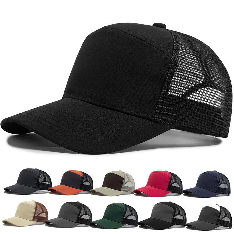 Vasaros 7-panelė beisbolo kepurė, mados hip-hopo tinklinės kepurės vyrams, „Trucker“ kepurė su snapback užsegimu, moterims, unisex, naujas madingas prekės ženklas