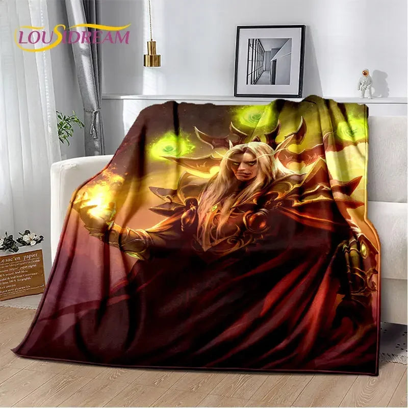 World of Warcraft,WOW ,Game Gamer Soft Plush Blanket,Flannel Blanket Throw Blanket for Living Room Bedroom Bed Sofa Picnic Cover