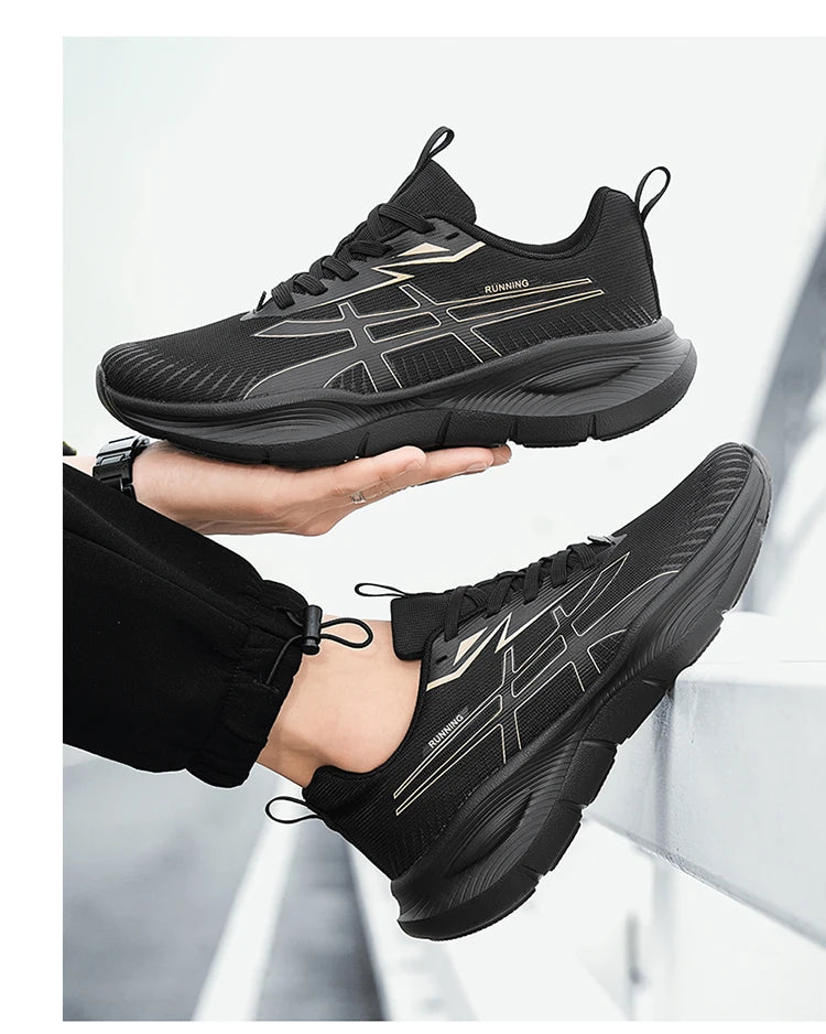 Men's Women EVA Sole Mesh Upper Breathable Running Shoes Soft Shock Absorbing Sports Shoes Unisex Sneakers Lightweight Footwear