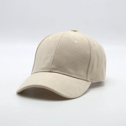 Gorra de béisbol de ante al por mayor, otoño-invierno, para hombre y mujer, gorra urbana lisa de invierno, unisex, ajustable, informal, sin adornos