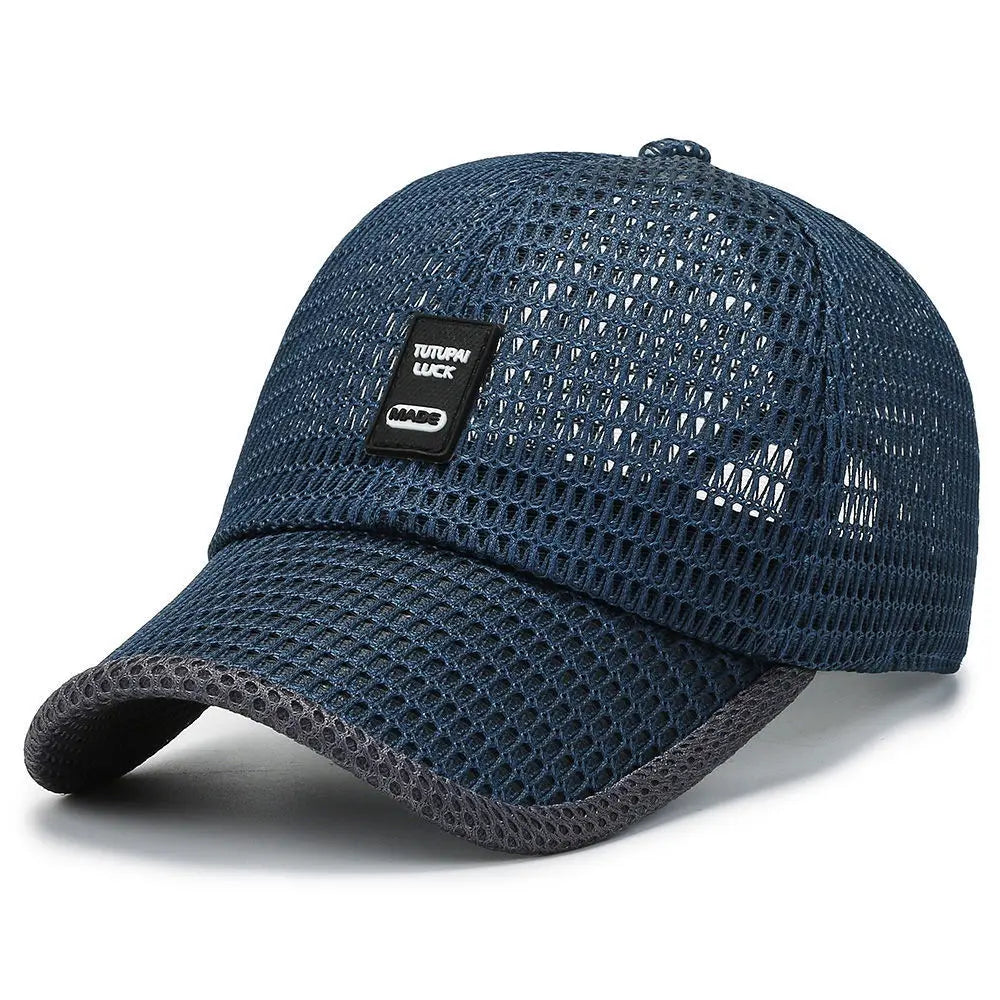 Zomer mesh-pet, baseballpet, ademend, voor buiten, verstelbaar met snapback, wandel- en vispet, voor dames en heren, cool, casual, sportief, fietspet