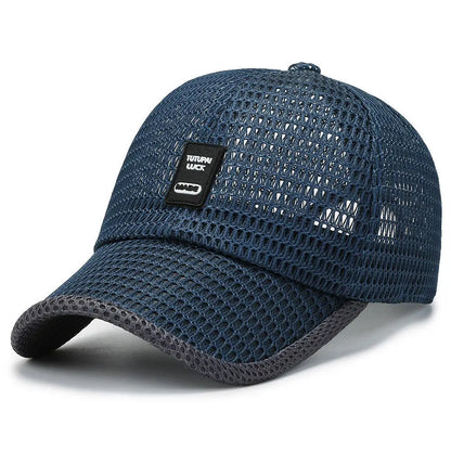 Zomer mesh-pet, baseballpet, ademend, voor buiten, verstelbaar met snapback, wandel- en vispet, voor dames en heren, cool, casual, sportief, fietspet