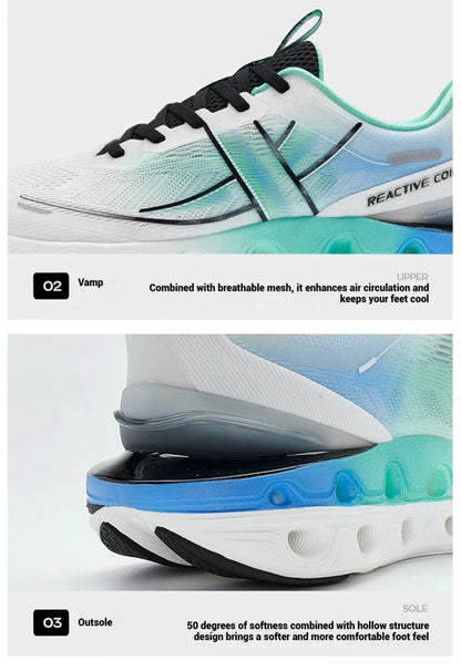 Xtep Reactive Coil 11.0 Running Shoes For Men  Summer Sports Shoes Shock Absorption Rebound Soft Sneakers 976219110026