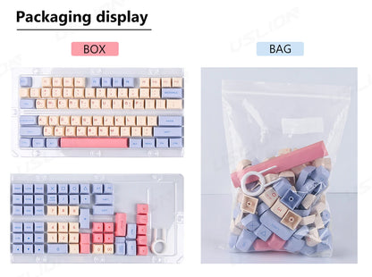 133 Keys XDA Profile Keycap Ocean Whale Theme PBT Keycaps For MX Switch Mechanical Keyboard Dye Sublimation Blue White Key Caps