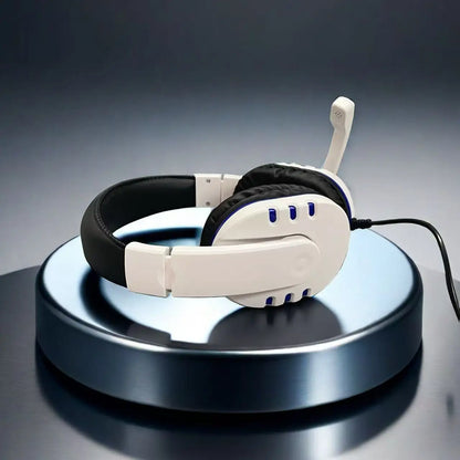 Cuffie cablate 7260 con microfono – Headset gaming e lavoro per PS4 PS5 Xbox One, studio e riunioni, auricolari con jack 3.5mm