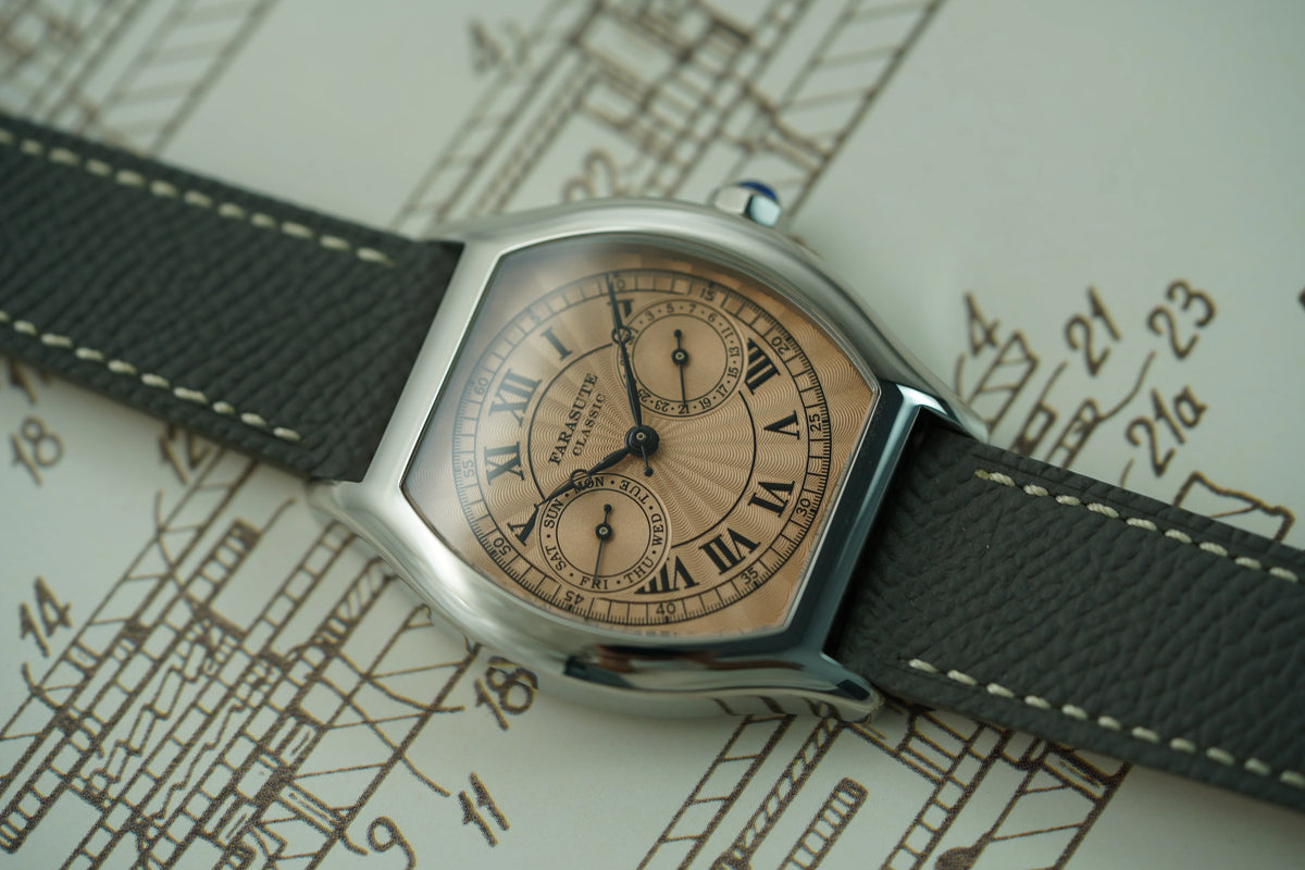 FARASUTE 36 mm-es luxus retro férfi kvarcóra VH64 szerkezetű, rozsdamentes acélból készült sportos divatóra zafírüveggel, vízálló Relogio