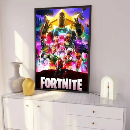 Game-F-F-Fortnites Poster, selbstklebend und wasserfest, ideal für Wohnzimmer, Schlafzimmer und Bar-Dekoration