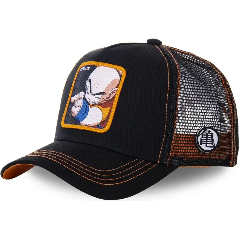Dragon Ball Son Goku muška hip-hop kapa s letećim vrhom, ljetna kapa s izbočenim vrhom, muška kapa s vezom, kapa s mrežastim podstavom, podesiva trucker kapa, sunčana vizira