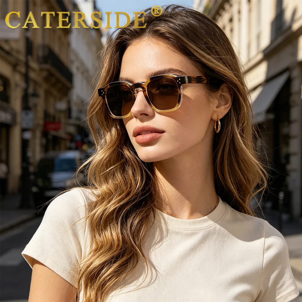 CATERSIDE divatos férfi napszemüveg, kicsi keret, négyzet alakú, személyre szabott dizájn, napszemüveg nőknek, utazáshoz, bulikhoz, üzleti alkalmakhoz, fesztiválokhoz, ajándéknak